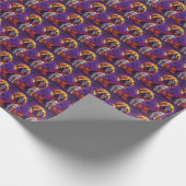 Halloween Springer Spaniel Vampire Pumpkins Beängs Geschenkpapier (Ecke)