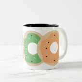 Halloween Sprinkle Mattiert Pumpkin Donuts Zweifarbige Tasse (VorderseiteRechts)