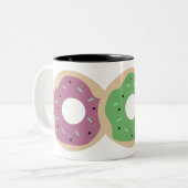 Halloween Sprinkle Mattiert Pumpkin Donuts Zweifarbige Tasse (Vorderseite Links)