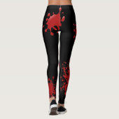 Halloween Spritzer Splash Beängstigend Bloody Leggings (Rückseite)