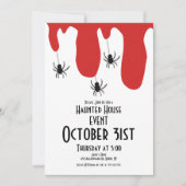 Halloween Spuk Blutspinnen Einladung (Vorderseite)