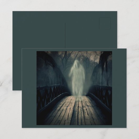 Halloween - Spuk Bridge 2 Postkarte (Vorne/Hinten)