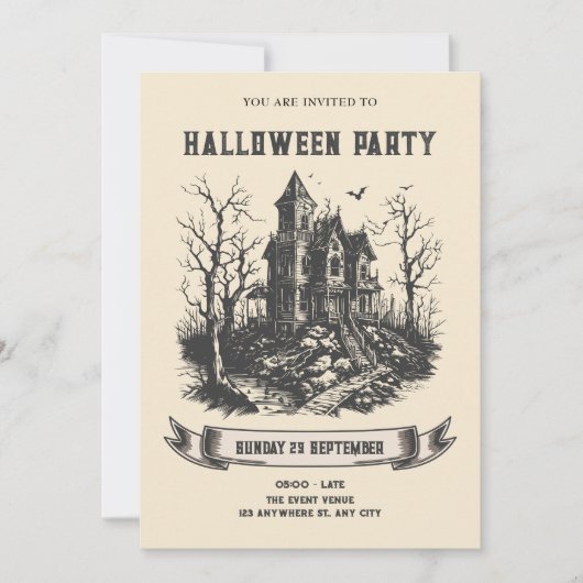 Halloween-Spuk Einladung (Vorderseite)