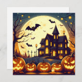 Halloween-Spuk Feiertagskarte (Vorne/Hinten)