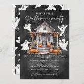 Halloween-Spuk Ghost-Party Einladung (Vorne/Hinten)