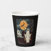 Halloween Spuk Ghost Swing Pappbecher (Vorderseite)