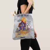 Halloween Spuk Gnome House - Trick oder Trete Tasche (Von Nahem)