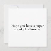 Halloween Spuk Haus im Mondschein Karte (Rückseite)