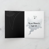 Halloween Spuk Haus mit Grabstein Karte (Innenseite)