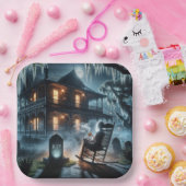 Halloween Spuk Haus mit Grabstein Pappteller (Party)