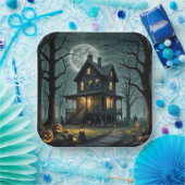 Halloween Spuk Haus mit Jack-o-Laternen Pappteller (Party)