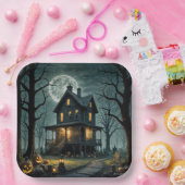 Halloween Spuk Haus mit Jack-o-Laternen Pappteller (Party)