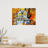 HALLOWEEN SPUK HAUS POSTER (Küche)