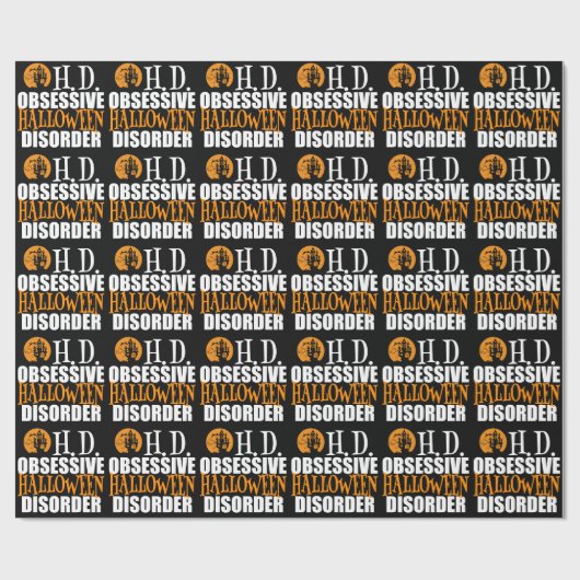 Halloween Spuk Haus Schwarz Geschenkpapier (Flach)