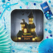 Halloween Spuk Haus und Geist Pappteller (Party)