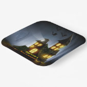 Halloween Spuk Haus und Geist Pappteller (Gewinkelt)