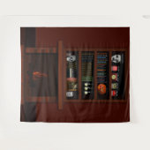 Halloween Spuk Haus - virtuelle Feuerstelle Wandteppich (Vorderseite (Horizontal))