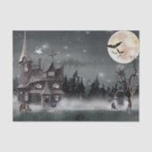 Halloween Spuk Haus Wassercolor Seidenpapier (Vorderseite)