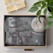 Halloween Spuk Haus Wassercolor Seidenpapier (Geschenk)