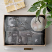 Halloween Spuk Haus Wassercolor Seidenpapier (Geschenk)