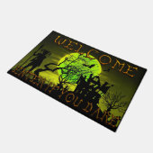 Halloween Spuk Haus Willkommen Eingeben, wenn Sie Fußmatte (Schrägansicht)