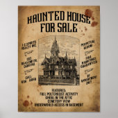 Halloween Spuk Haus zum Verkauf Poster (Vorne)