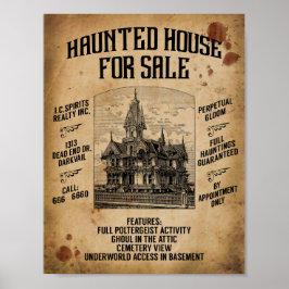 Halloween Spuk Haus zum Verkauf Poster