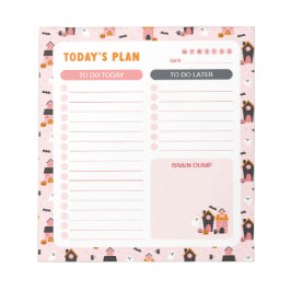 Halloween Spuk Häuser täglich zu tun Liste Planer Notizblock