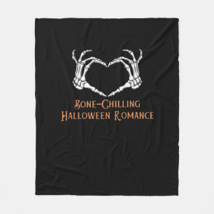 Halloween Spuk Heart Skeletal Knochen Chilling Cla Fleecedecke