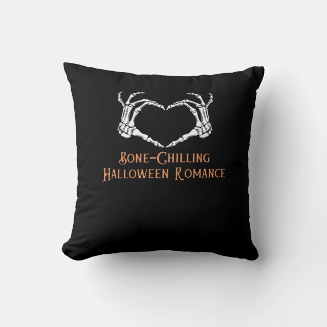 Halloween Spuk Heart Skeletal Knochen Chilling Cla Kissen (Vorderseite)
