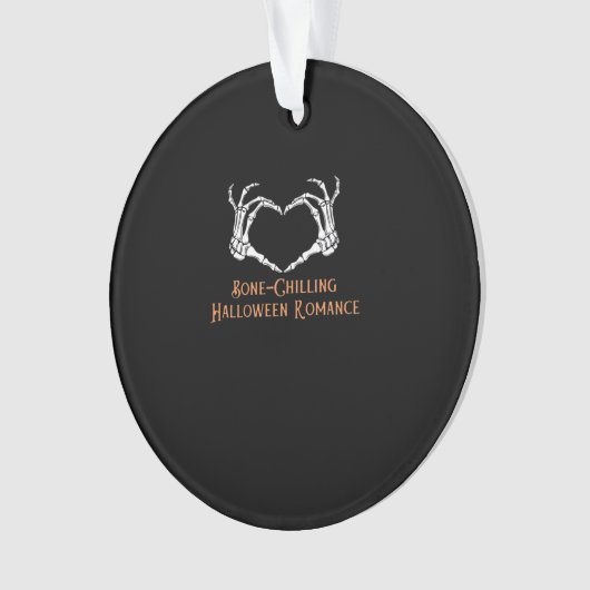 Halloween Spuk Heart Skeletal Knochen Chilling Cla Ornament (Vorderseite)