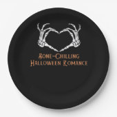 Halloween Spuk Heart Skeletal Knochen Chilling Cla Pappteller (Vorderseite)