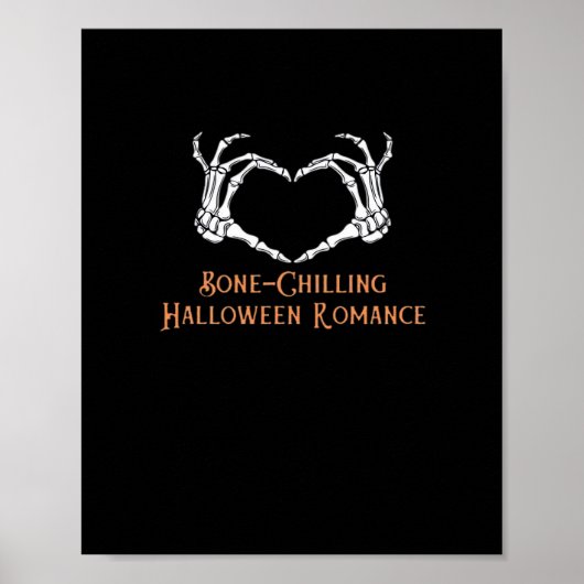 Halloween Spuk Heart Skeletal Knochen Chilling Cla Poster (Vorne)