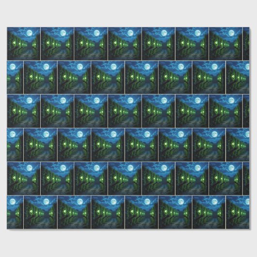 Halloween Spuk Hedge Geschenkpapier (Flach)