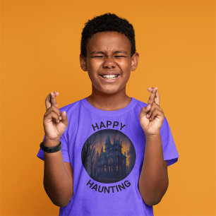 Halloween Spuk Herrenhaus Happy Haunting T-Shirt