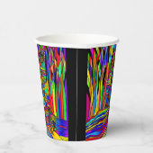 Halloween Spuk House Abstrakt farbenfroh Pappbecher (Rechts)