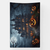 Halloween Spuk House and Jack-O-Lanterns Banner (Vertikal)