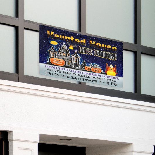 Halloween Spuk House Banner (Äußeres Gebäude)