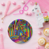 Halloween Spuk House Beängstigend Abstrakt farbenf Pappteller (Party)