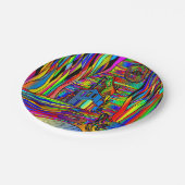 Halloween Spuk House Beängstigend Abstrakt farbenf Pappteller (Schrägansicht)