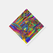 Halloween Spuk House Beängstigend Abstrakt farbenf Serviette (Ecke)