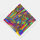 Halloween Spuk House Beängstigend Abstrakt farbenf Serviette (Ecke)