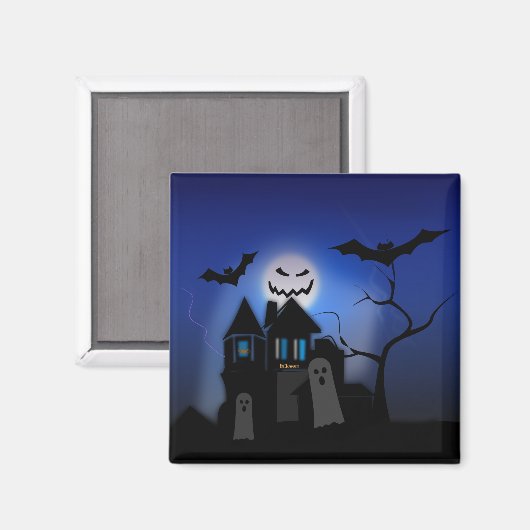 Halloween Spuk House — Beängstigend Magnet (Vorderseite/Rückseite)
