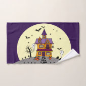 Halloween Spuk House Black Bat Full Moon Ghost Badhandtuch Set (Handtuch)