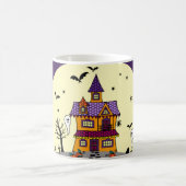 Halloween Spuk House Black Bat Full Moon Ghost Kaffeetasse (Mittel)