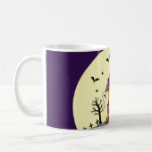 Halloween Spuk House Black Bat Full Moon Ghost Kaffeetasse (Links)