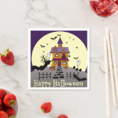 Halloween Spuk House Black Bat Full Moon Ghost Serviette (Beispiel)