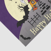 Halloween Spuk House Black Bat Full Moon Lila Seidenpapier (Ausschnitt)