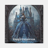 Halloween Spuk House Blue Night Beängstigend Magnet (Vorne)