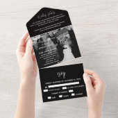 Halloween Spuk House Couple Mittwoch Oktober All In One Einladung (Abreißen)